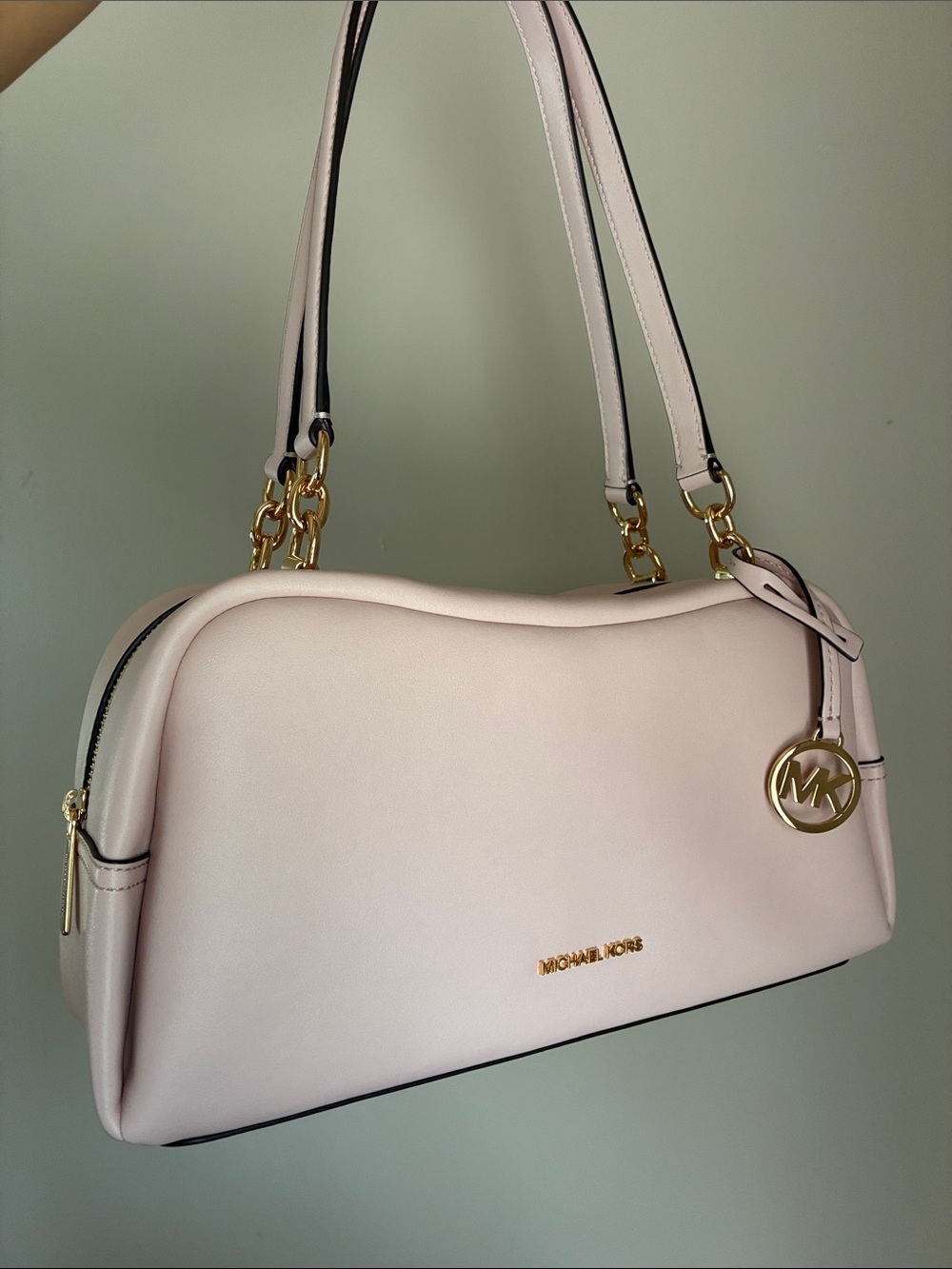 NWOT Michael Kors Blush Pink Leather Shoulder Bag with Gold Hardware